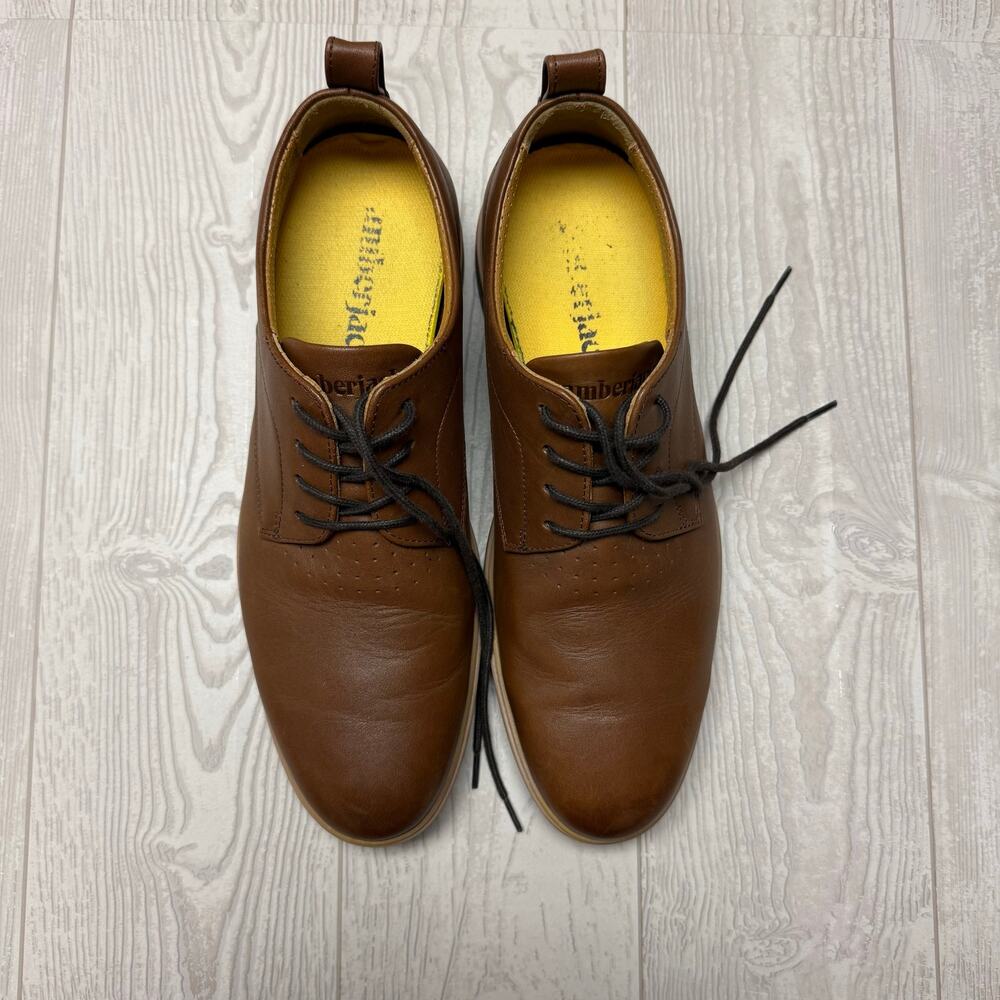 Amberjack The Original Men’s 9.5 Brown Leather Dress  Oxford Comfort Sneaker